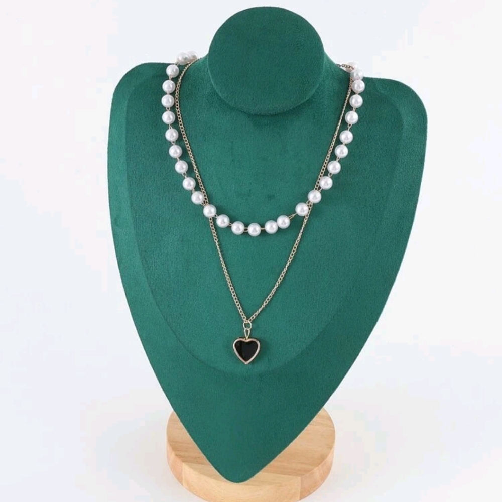 Faux Pearl Multi Strand Necklace